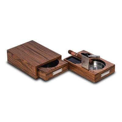 Olive Wood Color Cigar Ashtray Cutter Punch GM21568, MPN: GM21568, 797140583240