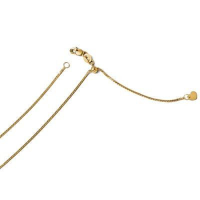 Leslie&#39;s Adjustable 1mm Diamond-cut Wheat Chain 22 Inch - 14k Gold HB-1228-22, MPN: 1228-22, 886774…