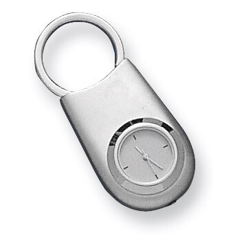 Nickel-plated Oval Clock Key Ring GL8648, MPN: GL8648, 788089037420