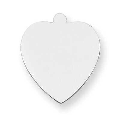 Heart Shape with Eyelet Stamping Sterling Silver Rhodium-plated SS1235, MPN: SS1235,