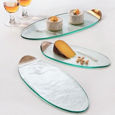 Annieglass MOD Gold 21 .25 x 8 .5 Inch Large Cheese Board MD230G, MPN: MD230G, UPC: