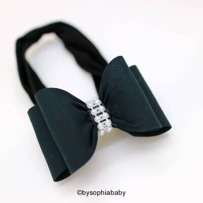 Baby Black Headband Black Big Bow Headband Baby Big Bow Headband Newborn Headband Baby Girl Headban…