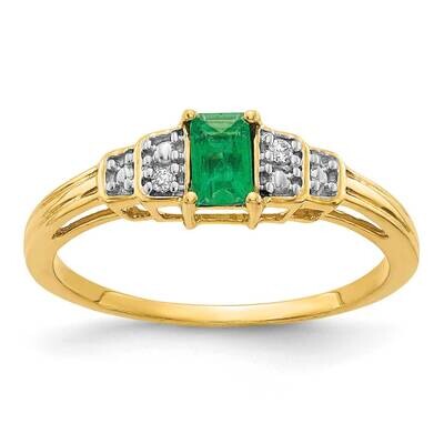 Emerald &amp; Diamond Ring 14k Gold RM5777-EM-002-YA, MPN: RM5777-EM-002-YA, 883957518237