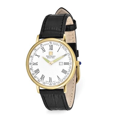 Steinhausen Altdorf IPG-plated White Dial Black Strap Watch  XWA5805, MPN: XWA5805, 849689026211