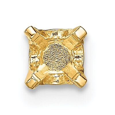 Round 4-Prong .05ct. Heavy Wt. TruSeatr Post Earring Mounting 14k Yellow Gold YG2636, MPN: YG2636,