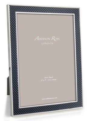 Addison Ross Grey Carbon Fibre &amp; Silver 15mm Photo Frame 8 x 10 Inch Silver-plated FR0704, MPN: FR0…