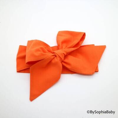 Orange Baby Head wrap, Orange Baby Headband, Orange baby Turban, Toddler Head Wrap, Girls Bow Headw…
