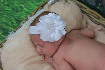 White Pearl Flower Headband Baby Pearl Flower Headband Baby Headband Photo Prop Baby White Headband…