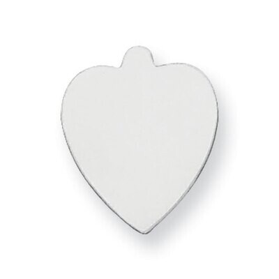 Heart Shape with Eyelet Stamping Sterling Silver Rhodium-plated SS1233, MPN: SS1233,