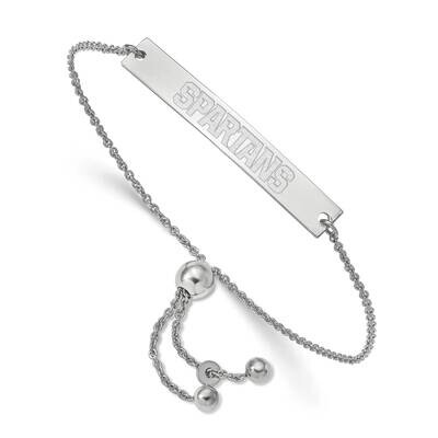 Michigan State University Small Bar Adjustable Bracelet Sterling Silver SS080MIS-9, MPN: SS080MIS-9…