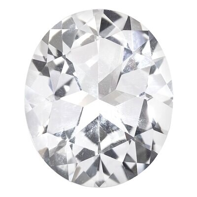 Topaz White 8X6mm Oval Gemstone TP-0806-OVF-WH, MPN: TP-0806-OVF-WH,