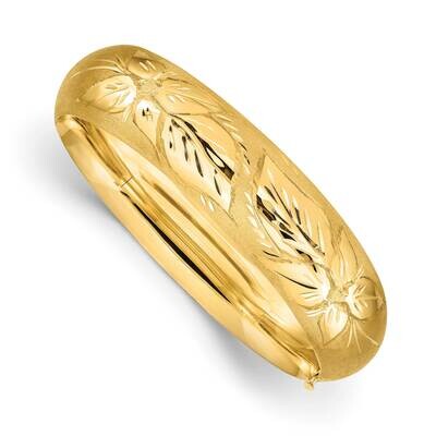 11 16 Florentine Engraved Hinged Bangle Bracelet 14k Gold FE11/16, MPN: FE11/16, 886774095882
