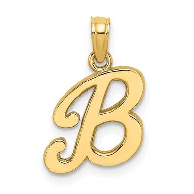 B Script Initial Charm 14k Gold Polished K6422B, MPN: K6422B, 637218006991
