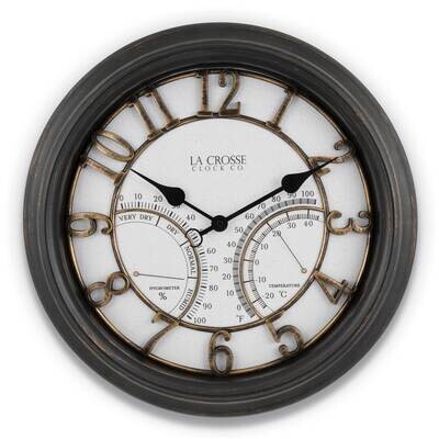 19in Indoor Outdoor Courtyard Wall Clock GM22206, MPN: GM22206, 757456082196