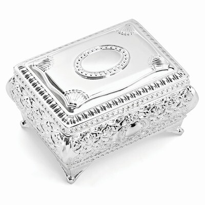 Floral Jewelry Box Silver-plated GP3665