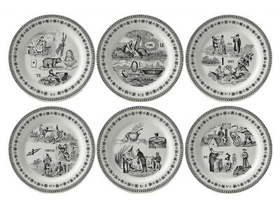 Gien Assiettes a Themes Les Rebus Coasters Assorted Les Rebus 1373C6DB20, MPN: 1373C6DB20, 84076904…