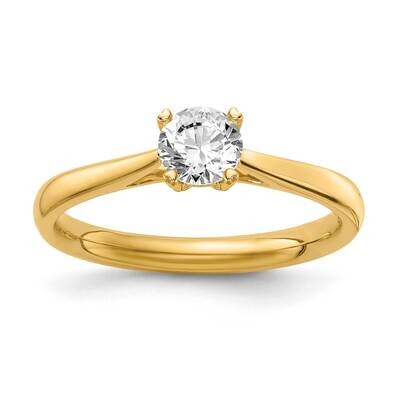 1/3 Ct Round Vs/Si, D E F, Lab Grown Diamond Solitaire Engagement Rin 14k Yellow Gold RM1930E-033-Y…