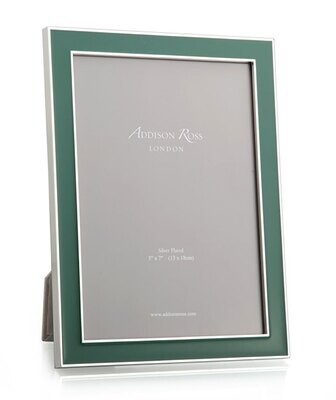 Addison Ross Fern Green Enamel Picture Frame 5 x 7 Inch Silver-plated FR1164, MPN: FR1164, UPC/EAN:…