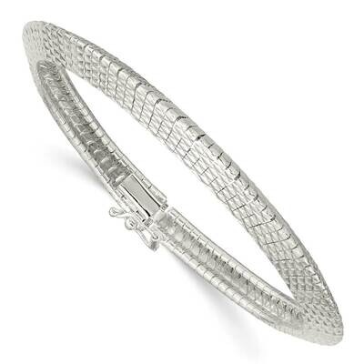 5.5mm Textured Knife-edge 7.5in Bracelet Sterling Silver QG4944-7.5, MPN: QG4944-7.5, 883957966816