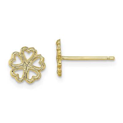 Five Hearts Circle Post Earrings 10k Gold 10TE707, MPN: 10TE707, 191101567131
