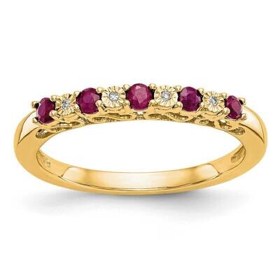 Diamond with Ruby Band 14k Yellow Gold RM3452B-RU-001-YAA, MPN: RM3452B-RU-001-YAA,