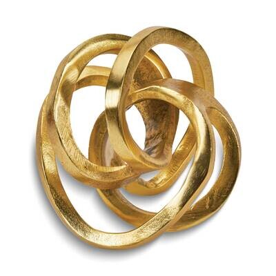 Gold-tone Large Metal Twisted Decorative Ball GM26080G, MPN: GM26080G,