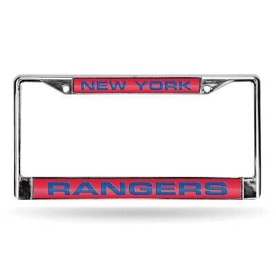 NHL New York Rangers Laser Chrome Car License Plate Frame-Red with Royal GC7120, MPN: GC7120, 76734…