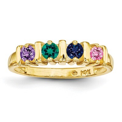 4 Stone Mother&#39;s Ring 14k Yellow Gold Genuine XMR6/4GY, MPN: XMR6_4, 191101539169