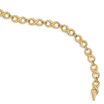 Leslie&#39;s Infinity Bracelet 7 Inch 14k Gold Polished HB-LF532-7, MPN: LF532-7, 886774568737