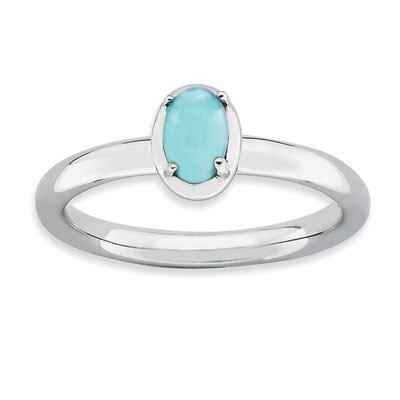 Turquoise Polished Ring - Sterling Silver QSK901, MPN: QSK901, 886774229096
