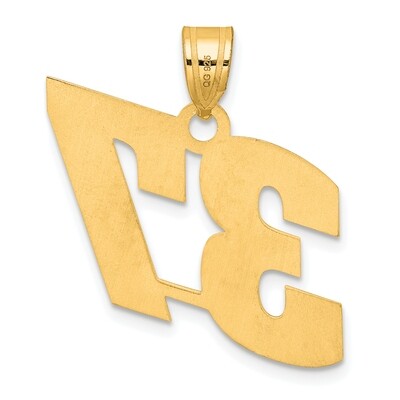 Block Number 37 Pendant 14k Gold Polished BN37, MPN: BN37, 196904079256