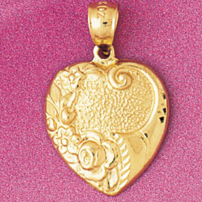 Dazzlers Jewelry Heart Pendant Necklace Charm Bracelet in Yellow, White or Rose Gold 3956, MPN: DZ-…