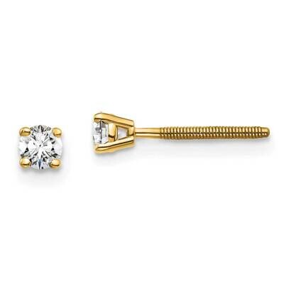 1/5Ctw Vs/Si, D E F, 4-Prong Screw Back Earrings 14k Gold Lab Grown Diamond EM1016S-020-LD, MPN: EM…