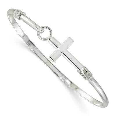 Cross Bangle Sterling Silver Polished QB1249, MPN: QB1249, 886774119175