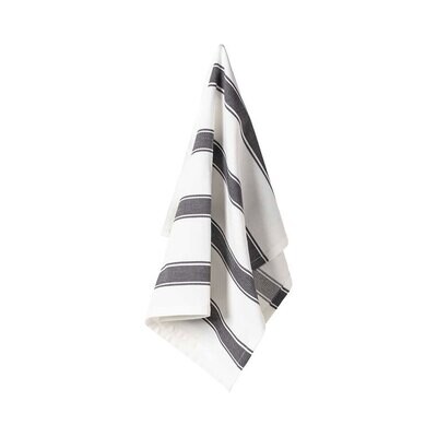 Casafina Kitchen Textiles Alessa Black Kitchen Towel Her Stripes 100% TX0213-ASBK Set of 2, MPN: TX…