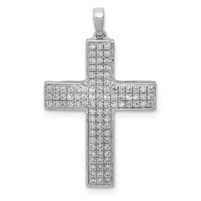 1/2Ct. Diamond Latin Cross Pendant 14k White Gold PM5098-050-WA, MPN: PM5098-050-WA, 883957305806