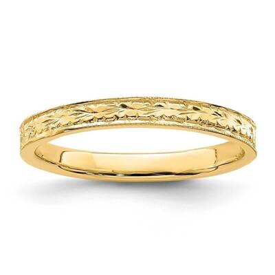 Floral Band 14k Gold Polished  R672, MPN: R672, 883957871875