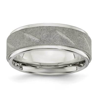 Satin Beveled Edge 8mm Band Stainless Steel Polished SR662-10, MPN: SR662, 191101875090