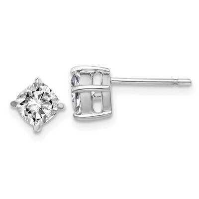 1ct. 5.0mm Cushion G H I True Light Moissanite Earrings 14k White Gold WG4908-4MT, MPN: WG4908-4MT,…
