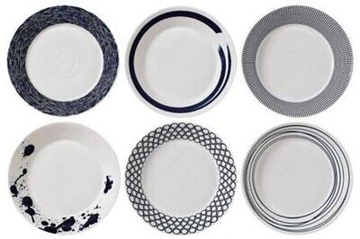 Royal Doulton Pacific Mixed Patterns Pasta Bowl 8.6 Inch Set of 6, MPN: 40034452, 701587401463