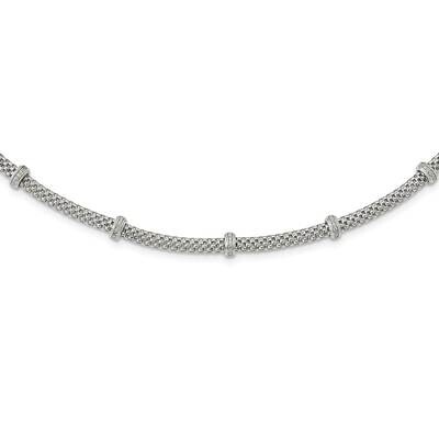 CZ Diamond Necklace 18 Inch Sterling Silver Rhodium-Plated Polished QG5999-18, MPN: QG5999-18, 1969…