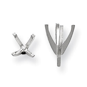Round 4-Prong High with Peg Head 1.25ct. Setting 14k White WG119-9, MPN: WG119-9,