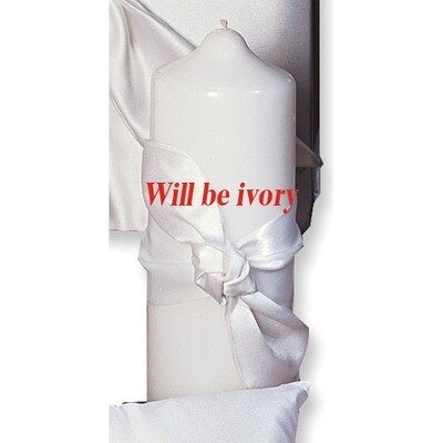 Ivory Love Knot Pillar Candle GL9831