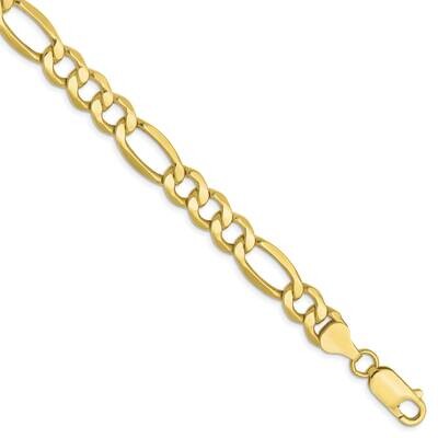 Leslie&#39;s 7.3mm Semi-Solid Figaro Chain 8 Inch 10k Gold HB-8236-8, MPN: 8236-8, 191101755927