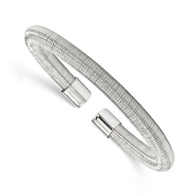 Leslie&#39;s Cuff Bangle Sterling Silver Rhodium-plated HB-QLF774, MPN: QLF774, 191101207358