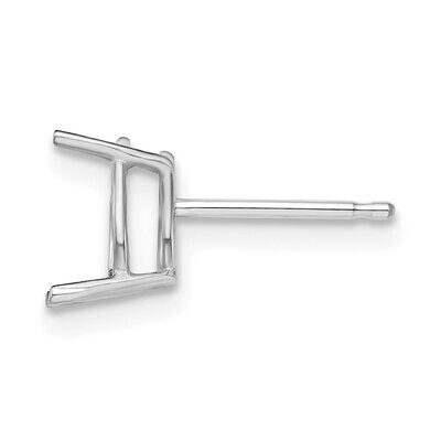 Pear 4-Prong 4.5 x 2.5mm Post Earring Mounting 14k White Gold WG388, MPN: WG388,