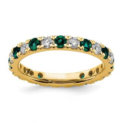 Si1/Si2 G H I &amp; Created Alexandrite Eternity Band 14k Gold Lab Grown Diamond ET0048-CAX-070-6YLG, M…