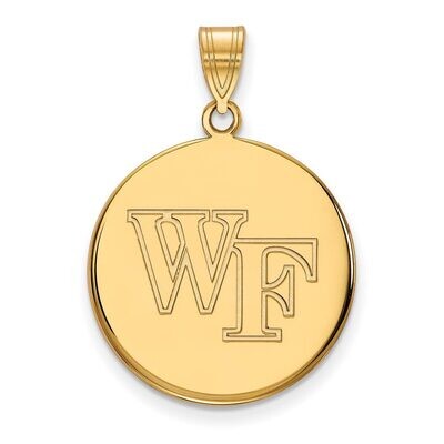 Wake Forest University Large Disc Pendant 10k Yellow Gold 1Y035WFU, MPN: 1Y035WFU, 886774815435