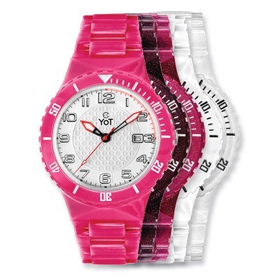 White Clear Pink Brown Red Watch Set YoT Interchangeable 5 Bands XWA5678, MPN: XWA5678, 6 13874 5001