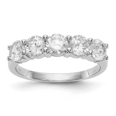 Diamond Vs/Si, D E F, 5-Stone Band 14k White Gold True Origin Lab Grown RM3286B-165-WLD, MPN: RM328…